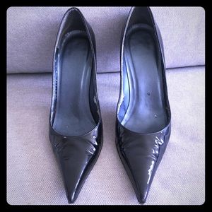 Stuart Weitzman Fever Black Patent Leather Heels